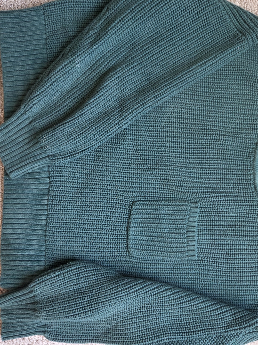GAP Teal Waffle-Knit Crewneck Sweater